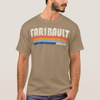 Vintage Retro 70S 80S Style Hometown Of Faribault  T-shirt