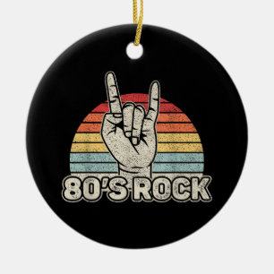 Vintage Retro 80's Rockband Keramisch Ornament