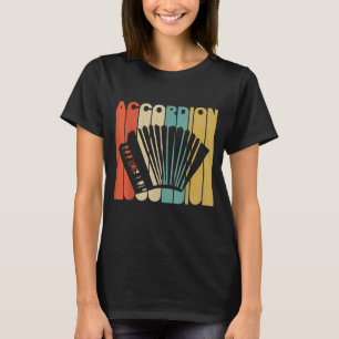 Vintage Retro Accordion Silhouette T-shirt