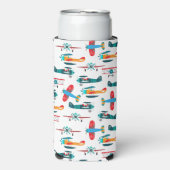 vintage retro airplane pattern (Seltzer Voorkant)