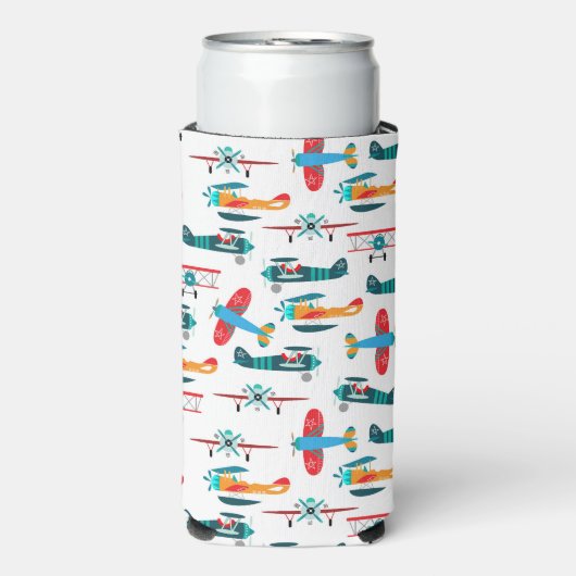 vintage retro airplane pattern (Seltzer Voorkant)