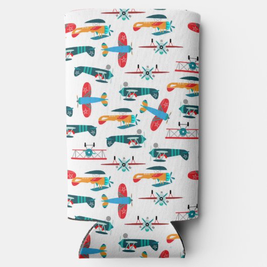 vintage retro airplane pattern (Achterkant)