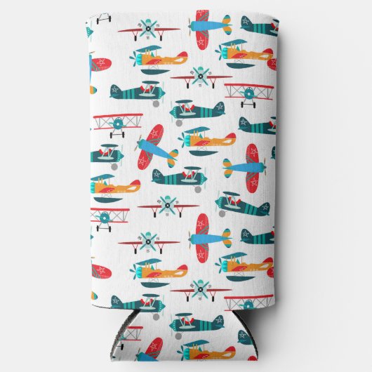 vintage retro airplane pattern (Voorkant)