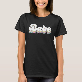 Vintage Retro Babe Bruidsmeisje Bruiloft Afscheids T-shirt