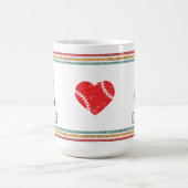 Vintage Retro Baseball Letter A Design Koffiemok (Center)