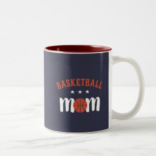 Vintage Retro Basketball mama Proud moeder Tweekleurige Koffiemok