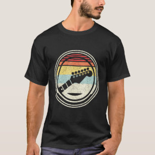 Vintage Retro Bass Guitar Headstock Bassist And Ba T-shirt