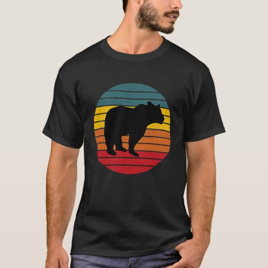 Vintage Retro Bear T-shirt (Voorkant)