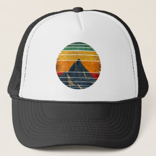 Vintage Retro Bergbeklimmen Wandelen Bergbeklimmer Trucker Pet