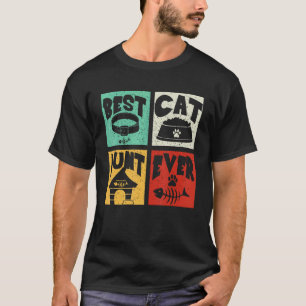 Vintage Retro Beste Kat Tante Ooit Matching Eigena T-shirt