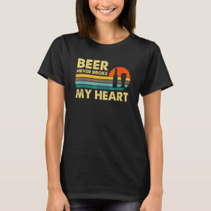 Vintage Retro Bier Heeft Mijn Hart Nooit Gebroken T-shirt