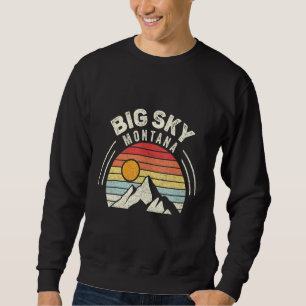 Vintage Retro Big Sky Montana Usa Ski Resort Trui