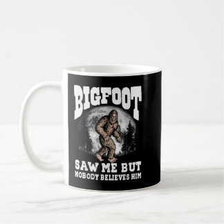 Vintage Retro Bigfoot zag me maar niemand gelooft  Koffiemok
