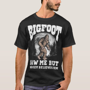 Vintage Retro Bigfoot zag me maar niemand gelooft  T-shirt
