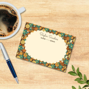 Vintage Retro Bloem Bloemenpower Post-it® Notes