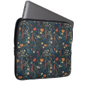 Vintage, retro, bloem, natuurgebied laptop sleeve (Voorkant Rechts)
