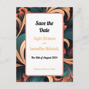 Vintage Retro Bloemen  Briefkaart