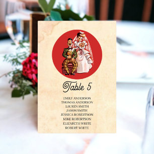 Vintage Retro Bride en Groom Old Rustic Wedding Kaart