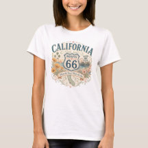 Vintage Retro Californië Mother Road Kustlijn 