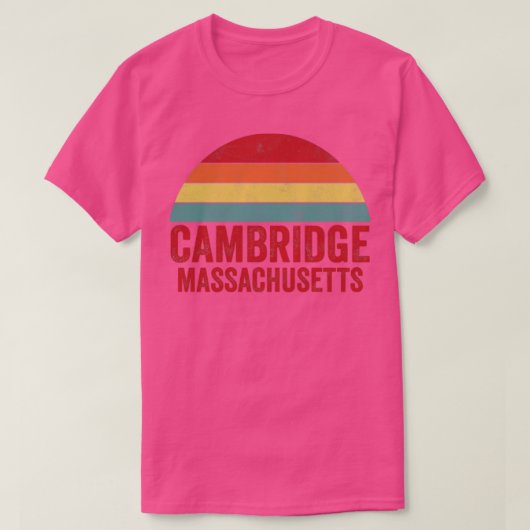 Vintage Retro Cambridge Massachusetts T-shirt (Design voorkant)