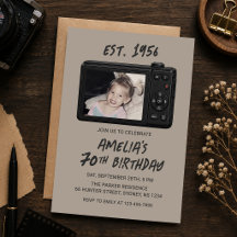 Vintage Retro Camera 70e Verjaardag Foto