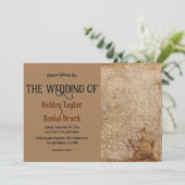 Vintage Retro Carte Antique Expédition Destination (Debout devant)