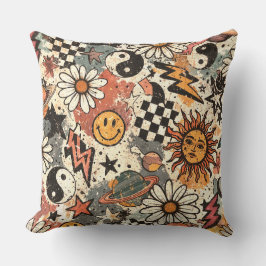 Vintage Retro Celestial Grunge Pattern Kussen