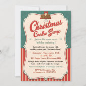 Vintage Retro Christmas Cookie Swap  Kaart (Voorkant)