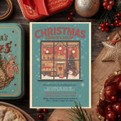 Vintage Retro Christmas Cookie Swap Kaart