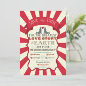 Vintage Retro Circus Kerkbezoek Aankondiging (Staand voorkant)