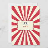 Vintage Retro Circus Kerkbezoek Aankondiging (Achterkant)