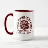 Vintage Retro Coffee Drinker Mug (Gauche)