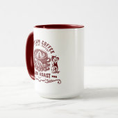 Vintage Retro Coffee Drinker Mug Mok (Voorkant links)