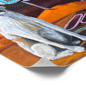 Vintage Retro Desert Scene with dog, poster (Coin)