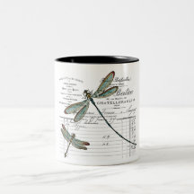 Vintage, Retro Design Frankreich - Libelle, Insekt