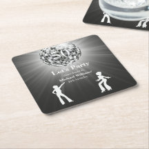 Vintage Retro Disco Ball Black White 50th Birthday