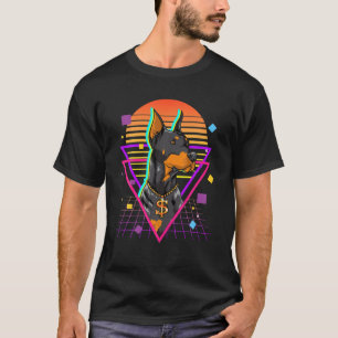 Vintage Retro Doberman Pinscher Hondenras T-shirt