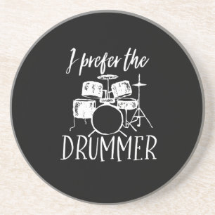 Vintage Retro Drumspeler Ik Geef De Drummer De Voo Zandsteen Onderzetter