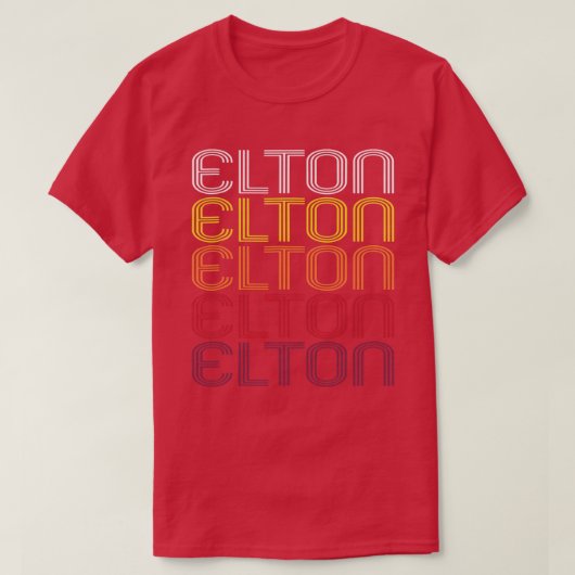 Vintage Retro Elton TShirt (Design devant)
