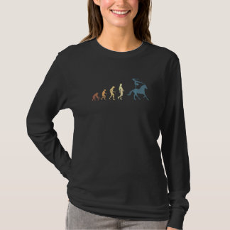 Vintage Retro Evolutie Paardensport Voltige T-shirt