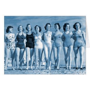 Vintage Retro Femmes Kitsch Surfing Beach Nuts
