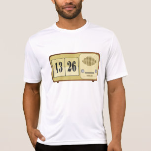 Vintage Retro Flip Klok Radio T-shirt