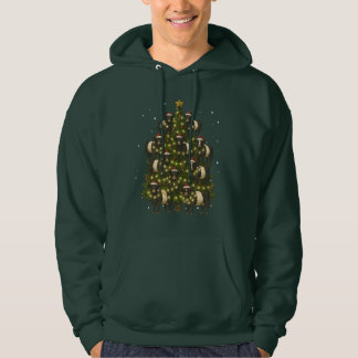 Vintage Retro Gebruinde Galloway Kerstboom Met Gor Hoodie