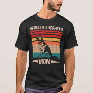 Vintage Retro German Shepherd Mam Moederdag T-shirt