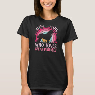 Vintage Retro gewoon een meisje dat van de Grote P T-shirt