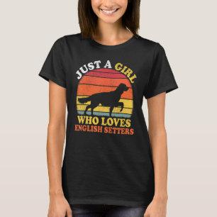 Vintage Retro Gewoon Een Meisje Dat Van English Se T-shirt