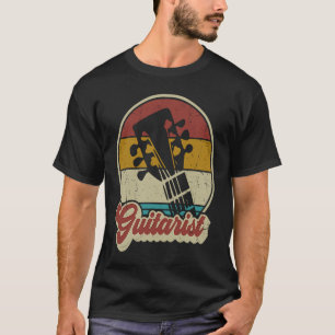 Vintage Retro Gitaar Voor Mannen Vrouwen Gitarist T-shirt