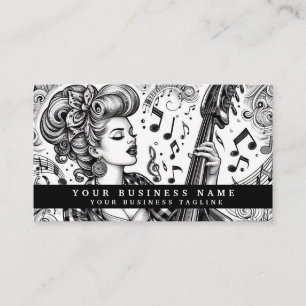 Vintage Retro Glam Girl Visitekaartjes