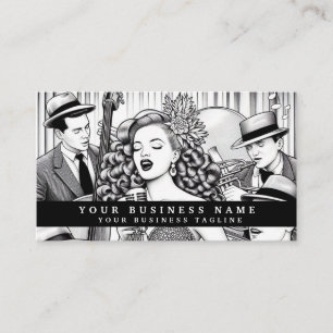 Vintage Retro Glam Girl Visitekaartjes