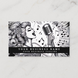 Vintage Retro Glam Meisje Visitekaartjes